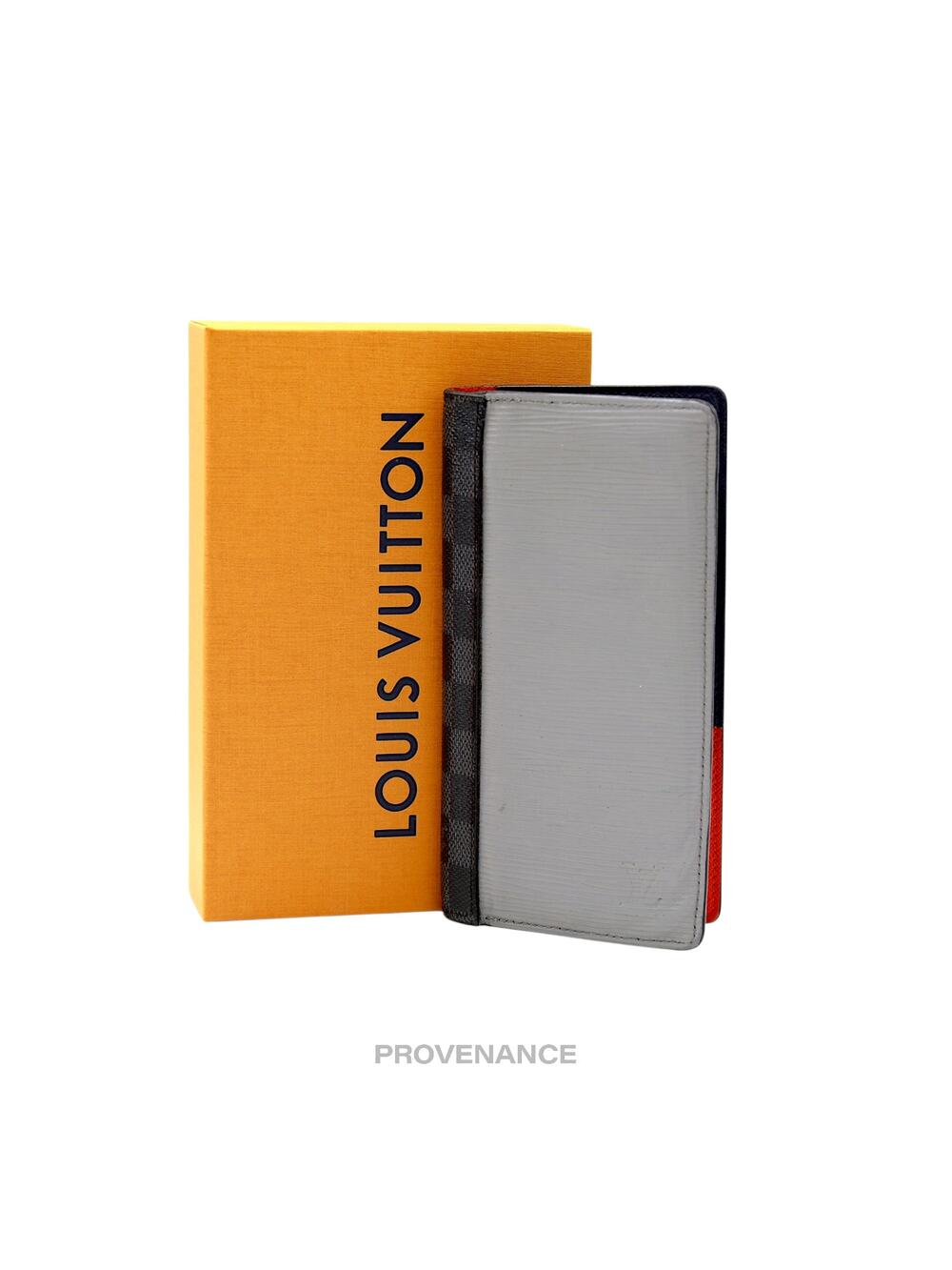 🔴 Louis Vuitton Brazza Long Wallet - Graphite Epi Patchwork